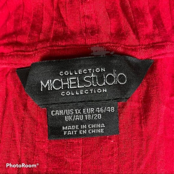 MICHEL STUDIO ribbed knit viscose tie neck tank - Picture 6 of 7